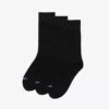 3 Pack Casual Crew Black Socks