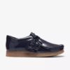 Boys Wallabee Big Kid Navy Patent Wallabees