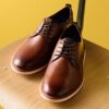 Men’s Brantin Plain Dark Tan Leather Oxfords Men’s Brantin Plain Dark Tan Leather Oxfords