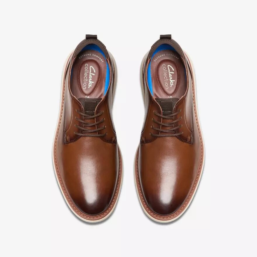 Men’s Brantin Plain Dark Tan Leather Oxfords Men’s Brantin Plain Dark Tan Leather Oxfords
