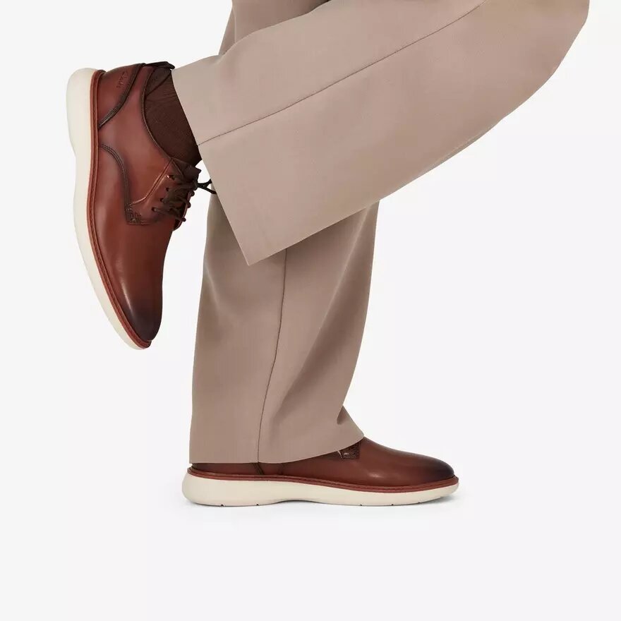 Men’s Brantin Plain Dark Tan Leather Oxfords Men’s Brantin Plain Dark Tan Leather Oxfords