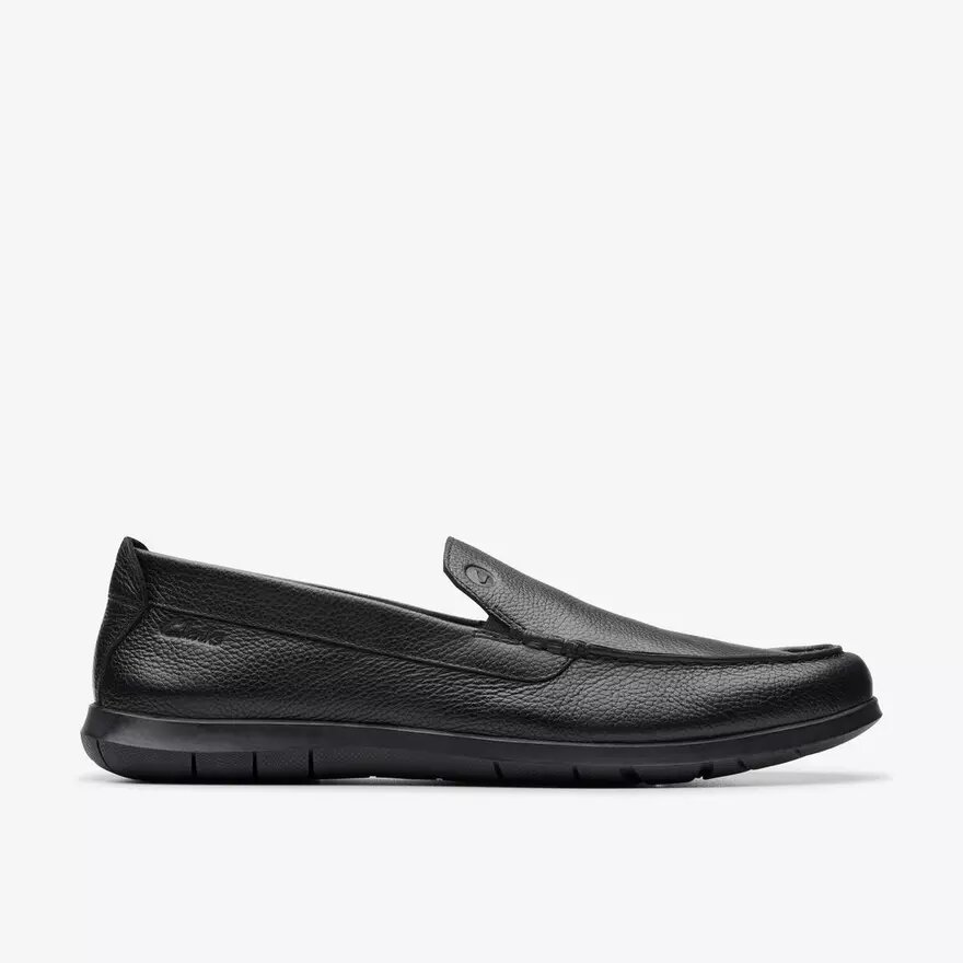 Men’s Flexway Step Black Leather Loafers Men’s Flexway Step Black Leather Loafers