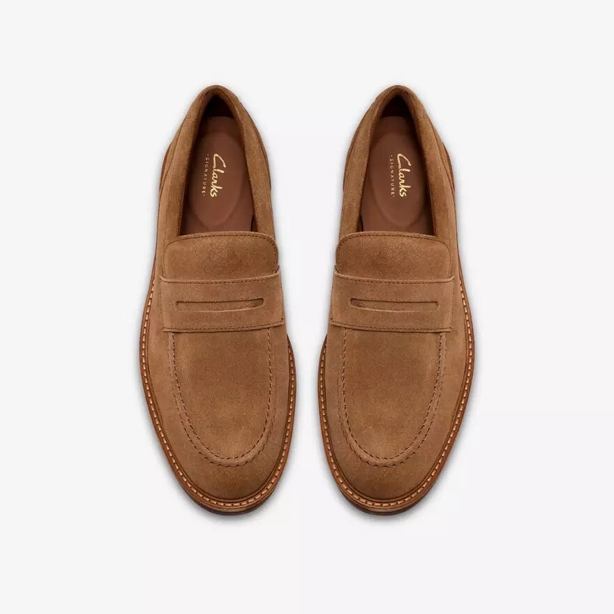 Mens Aldwin Step Tan Suede Loafers Mens Aldwin Step Tan Suede Loafers