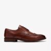 Mens Bowburn Tip Tan Leather Oxford Shoes