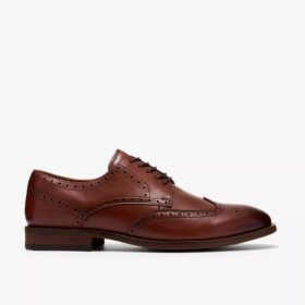 Mens Bowburn Tip Tan Leather Oxford Shoes