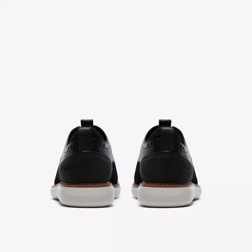 Mens Brantin Plain Black Knit Oxford Shoe Mens Brantin Plain Black Knit Oxford Shoe
