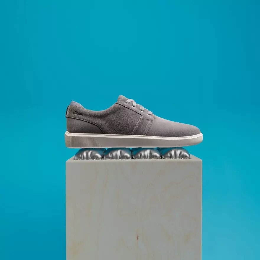 Mens Brodin Seam Grey Suede Sneakers Mens Brodin Seam Grey Suede Sneakers