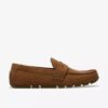 Mens Corsley Bar Cola Suede Loafers