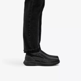 Mens Craftwell Step Black Tumbled Slip-On Shoes