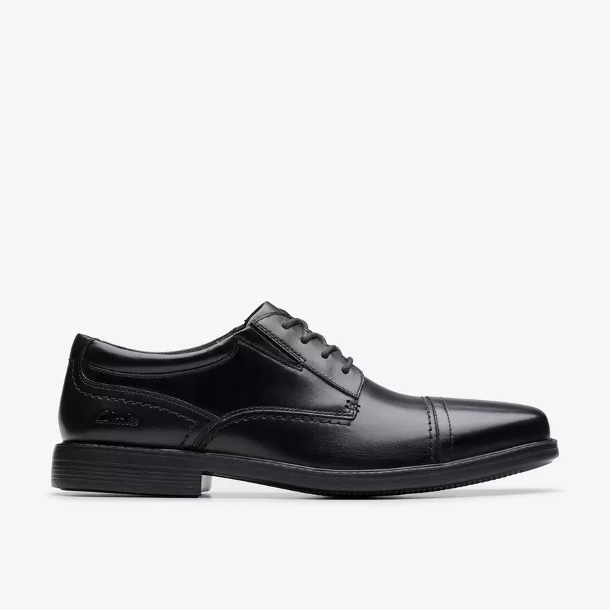 Mens Dresslite Cap Black Leather Oxford Mens Dresslite Cap Black Leather Oxford