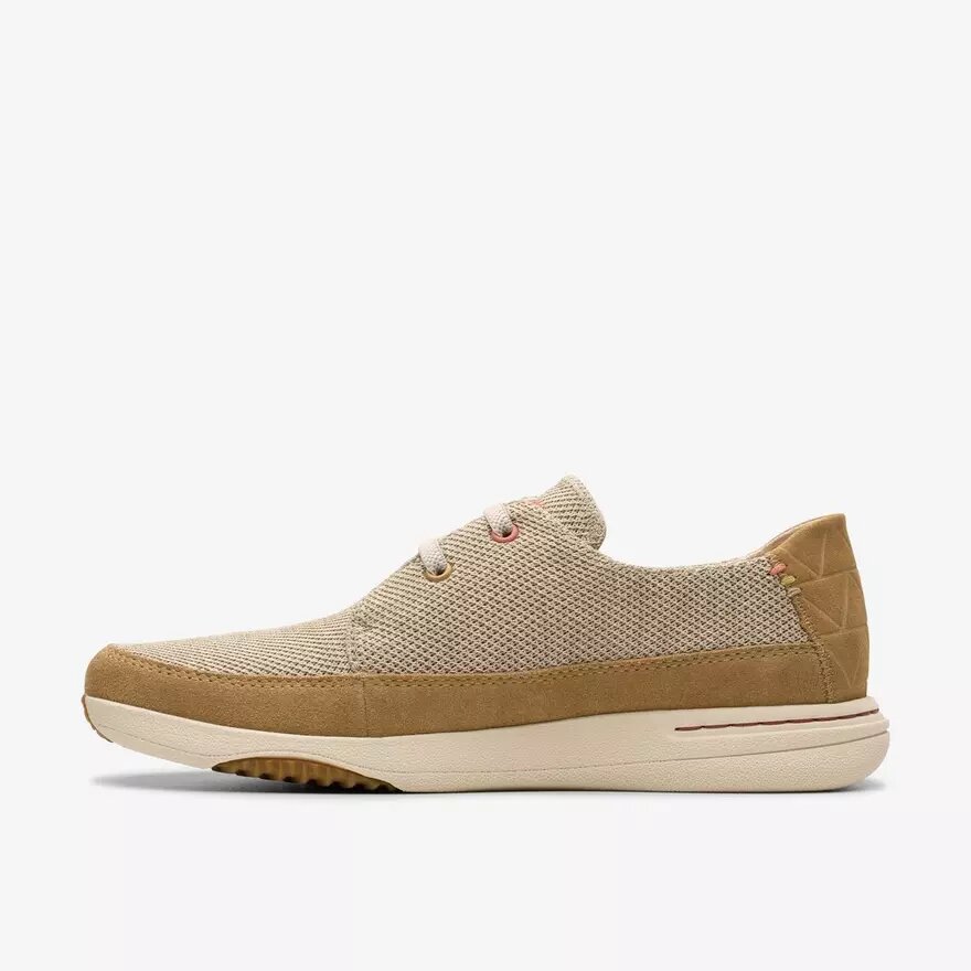 Mens Easeway Lace Sand Combination Sneakers| Clarks Us Mens Easeway Lace Sand Combination Sneakers| Clarks Us