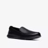 Mens Flexway Step Black Smooth Loafers