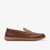 Mens Flexway Step Light Brown Leather Loafer Slip on Shoes Mens Flexway Step Light Brown Leather Loafer Slip on Shoes