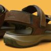 Mens Guideview Trek Beeswax Leather Sandals