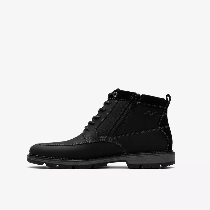 Mens Maplewalk Rise Black Leather Ankle Boots Mens Maplewalk Rise Black Leather Ankle Boots