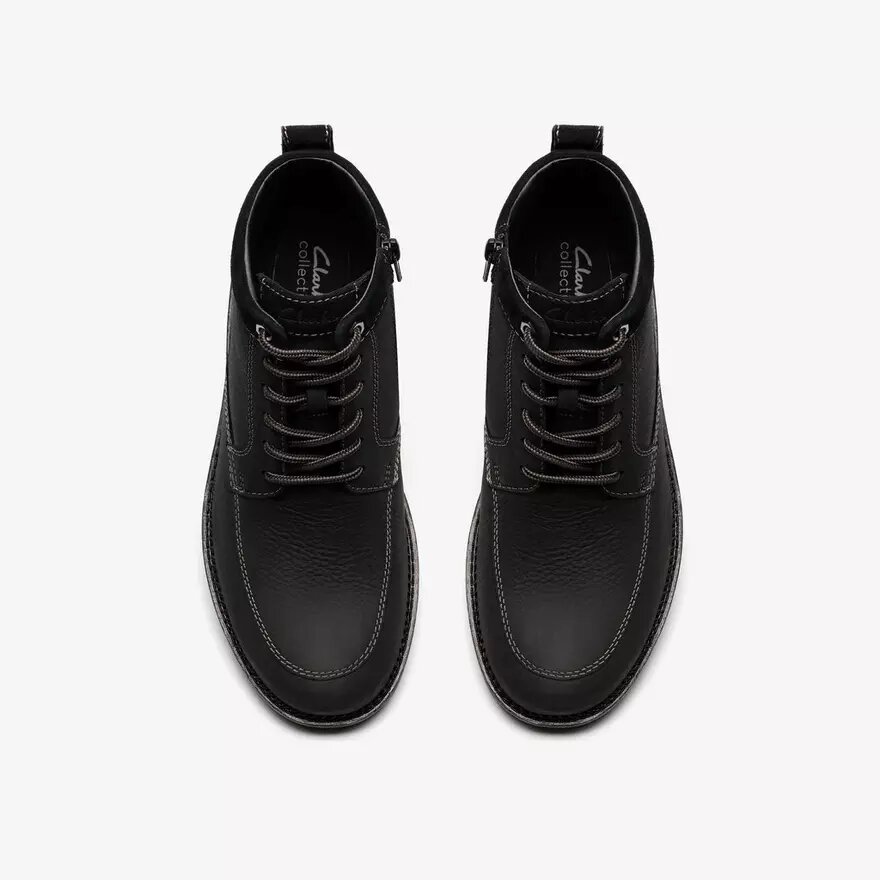 Mens Maplewalk Rise Black Leather Ankle Boots Mens Maplewalk Rise Black Leather Ankle Boots