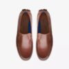 Mens Markman Plain Dark Tan Leather Driving Moc Loafer