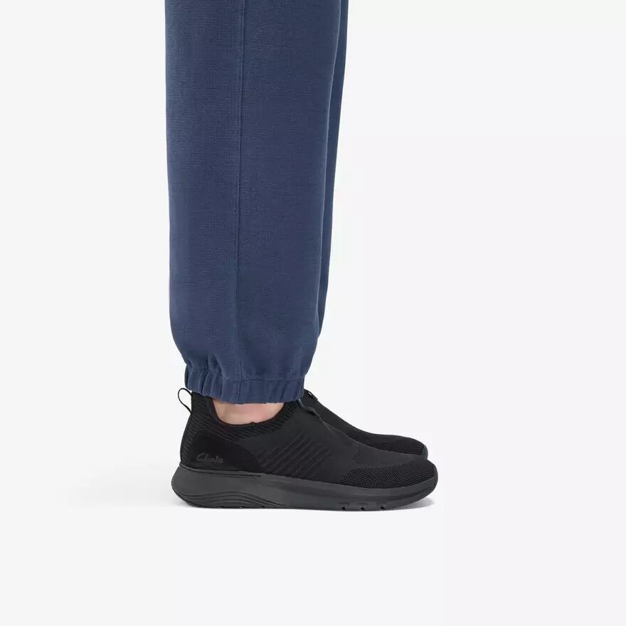 Mens Motion Trek in Black Knit Sneakers Mens Motion Trek in Black Knit Sneakers
