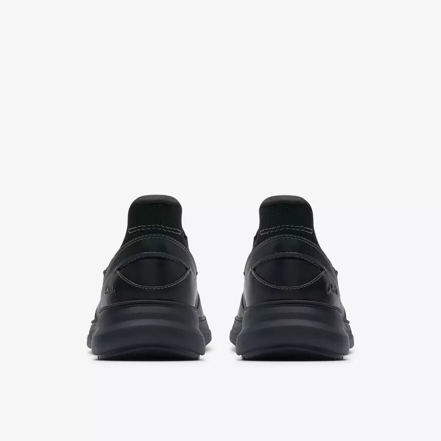 Mens Mullan Step Black Leather Shoes Mens Mullan Step Black Leather Shoes