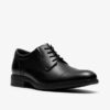Mens Steadwell Cap Black Leather Oxfords
