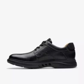 Mens Un Briley Pace Black Leather Oxford Shoes| Clarks
