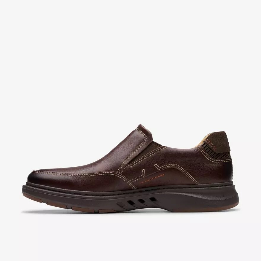 Mens Un Briley Step Mahogany Leather Loafer Shoes| Clarks Mens Un Briley Step Mahogany Leather Loafer Shoes| Clarks