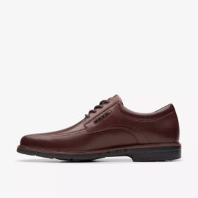 Mens Un Kendric Way Mahogany Leather Oxford Shoes| Clarks