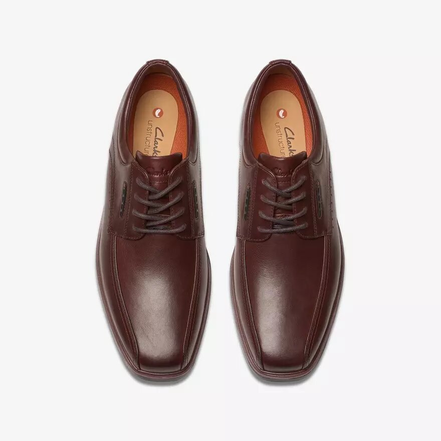 Mens Un Kendric Way Mahogany Leather Oxford Shoes| Clarks Mens Un Kendric Way Mahogany Leather Oxford Shoes| Clarks