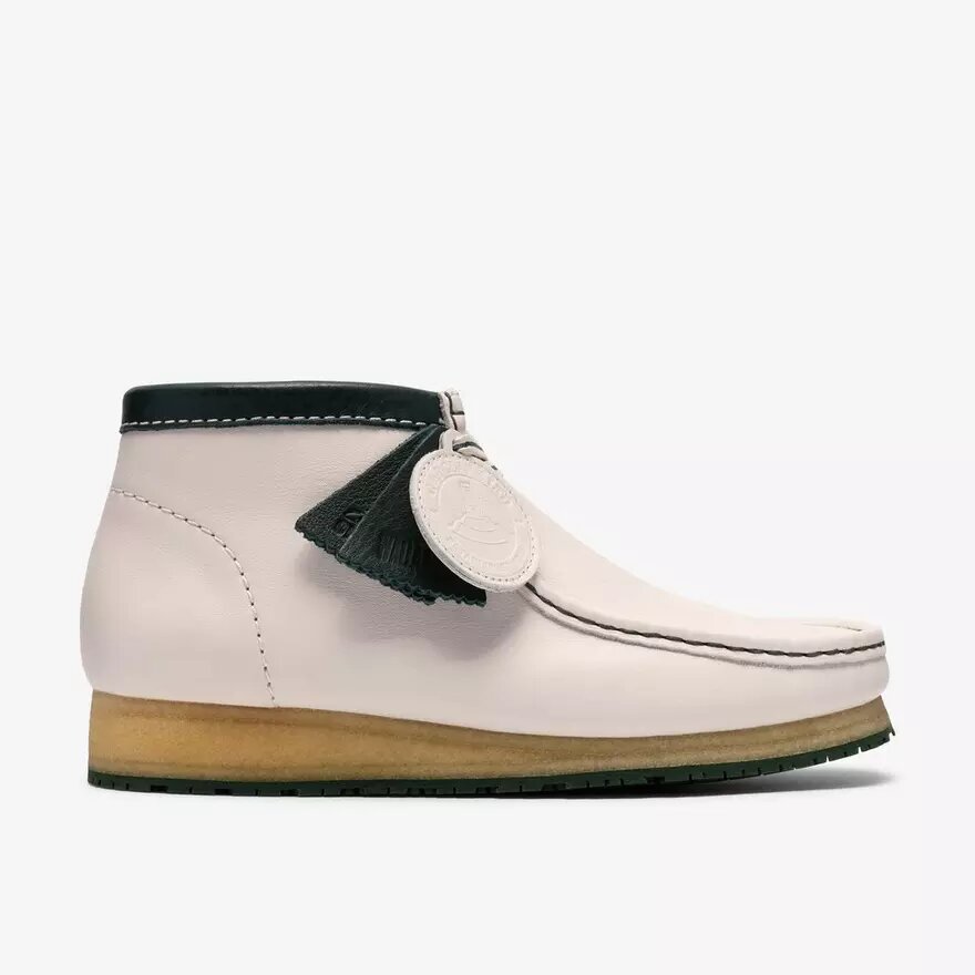Mens Walla Boot Rb White Leather Wallabees Mens Walla Boot Rb White Leather Wallabees