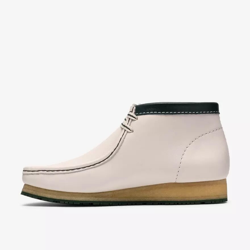 Mens Walla Boot Rb White Leather Wallabees Mens Walla Boot Rb White Leather Wallabees