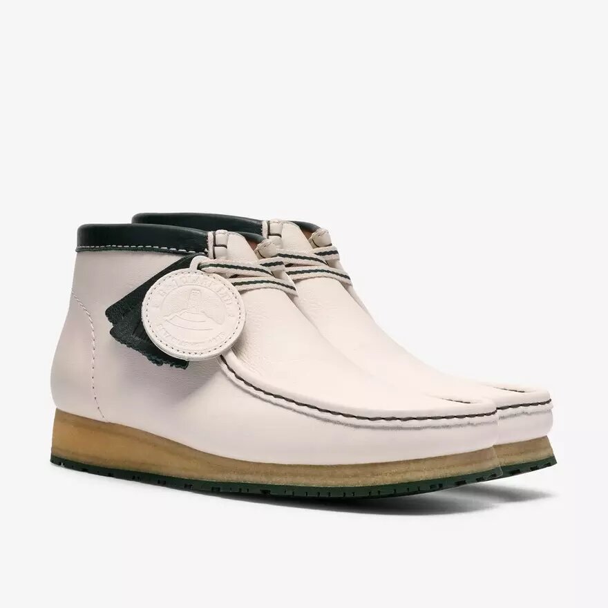 Mens Walla Boot Rb White Leather Wallabees Mens Walla Boot Rb White Leather Wallabees
