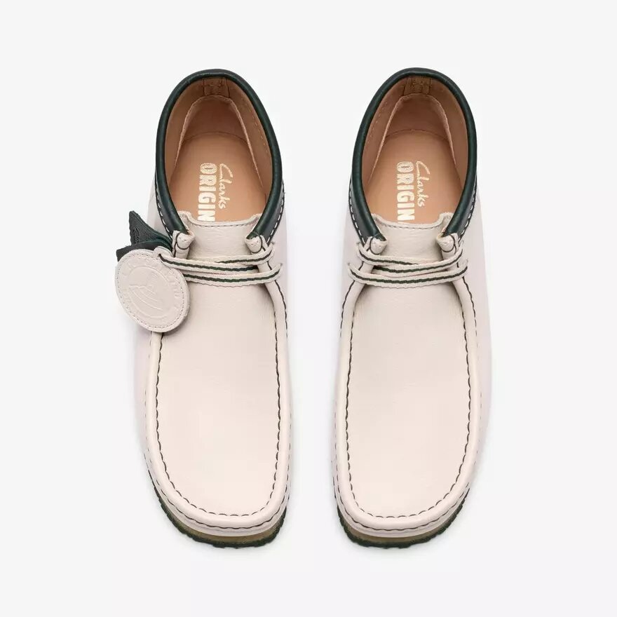 Mens Walla Boot Rb White Leather Wallabees Mens Walla Boot Rb White Leather Wallabees