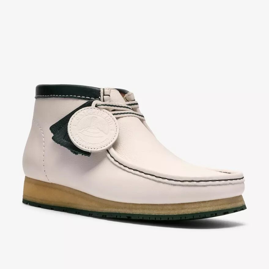 Mens Walla Boot Rb White Leather Wallabees Mens Walla Boot Rb White Leather Wallabees
