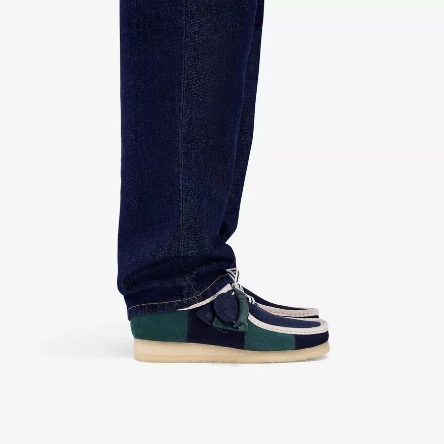 Mens Wallabee Blue/Green Stripe Mens Wallabee Blue/Green Stripe
