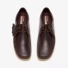 Mens Wallabee Dark Brown Leather Wallabees