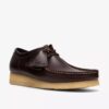 Mens Wallabee Dark Brown Leather Wallabees