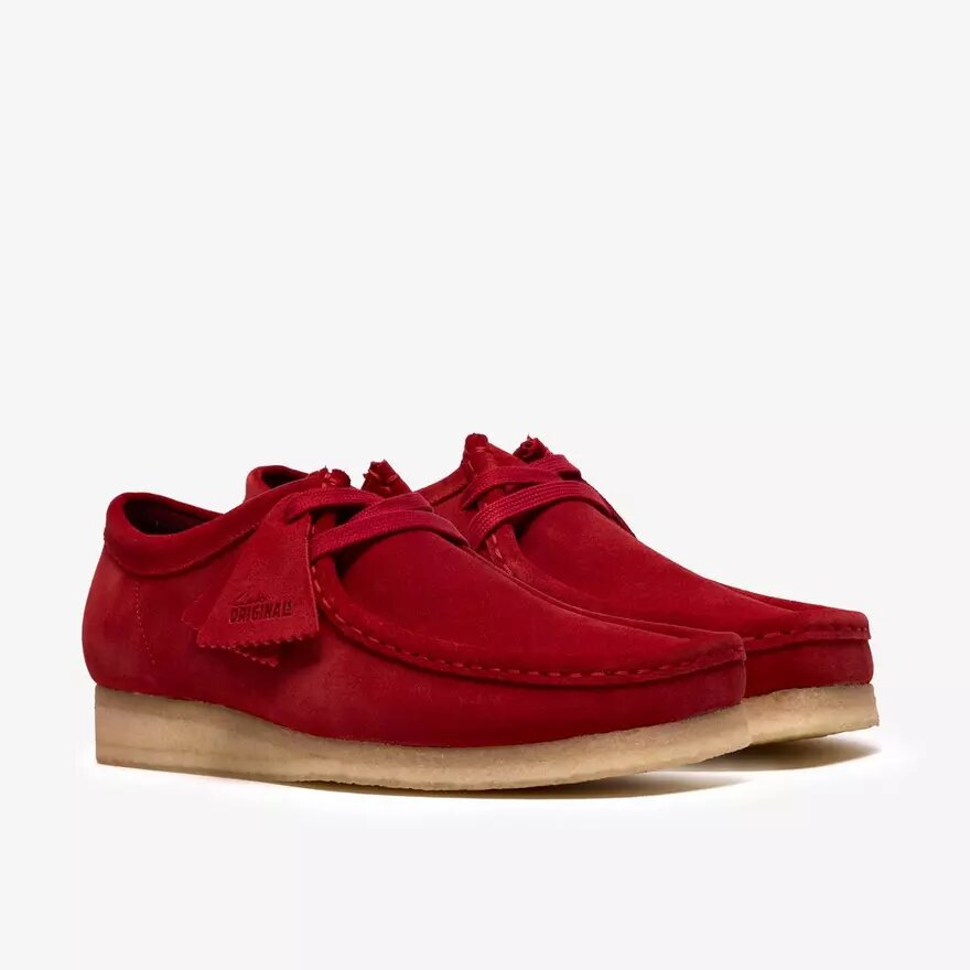 Mens Wallabee Deep Red Suede Mens Wallabee Deep Red Suede