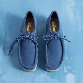 Mens Wallabee Denim Blue Suede