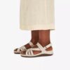 Women’s Cecily Strap Cream Leather Strappy Sandals