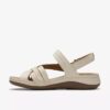 Women’s Cecily Strap Cream Leather Strappy Sandals