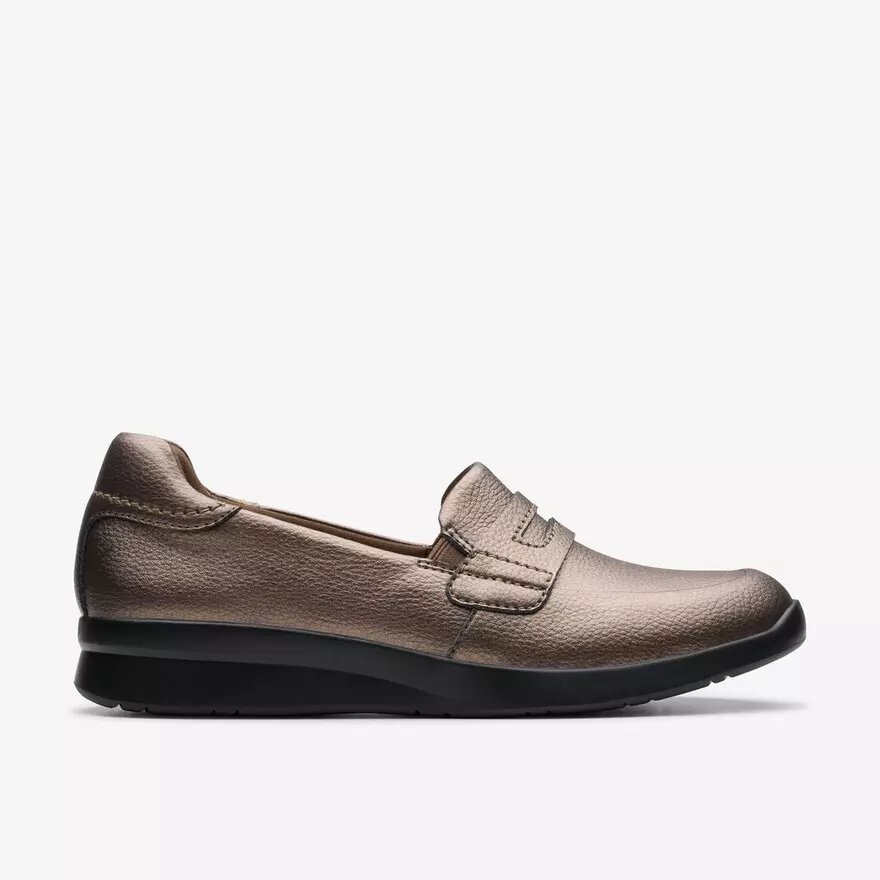 Women’s Ellowyn Penny Bronze Metallic Slip Ons Women’s Ellowyn Penny Bronze Metallic Slip Ons