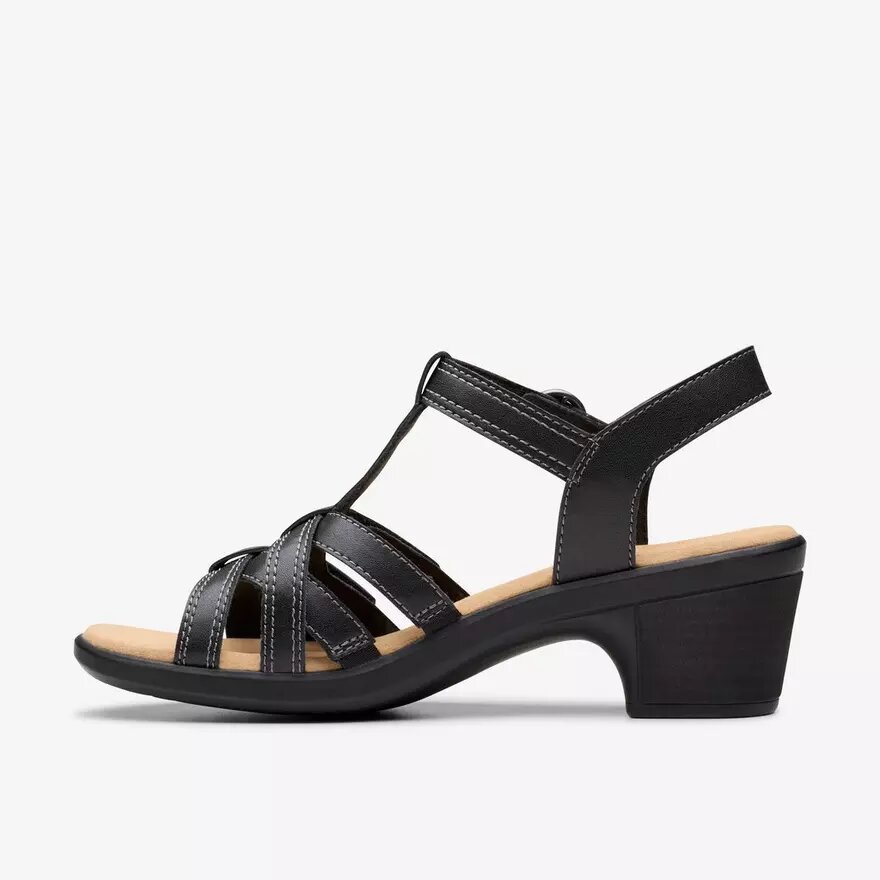 Women’s Emily 2 Rose Black Leather Heeled Sandals Women’s Emily 2 Rose Black Leather Heeled Sandals