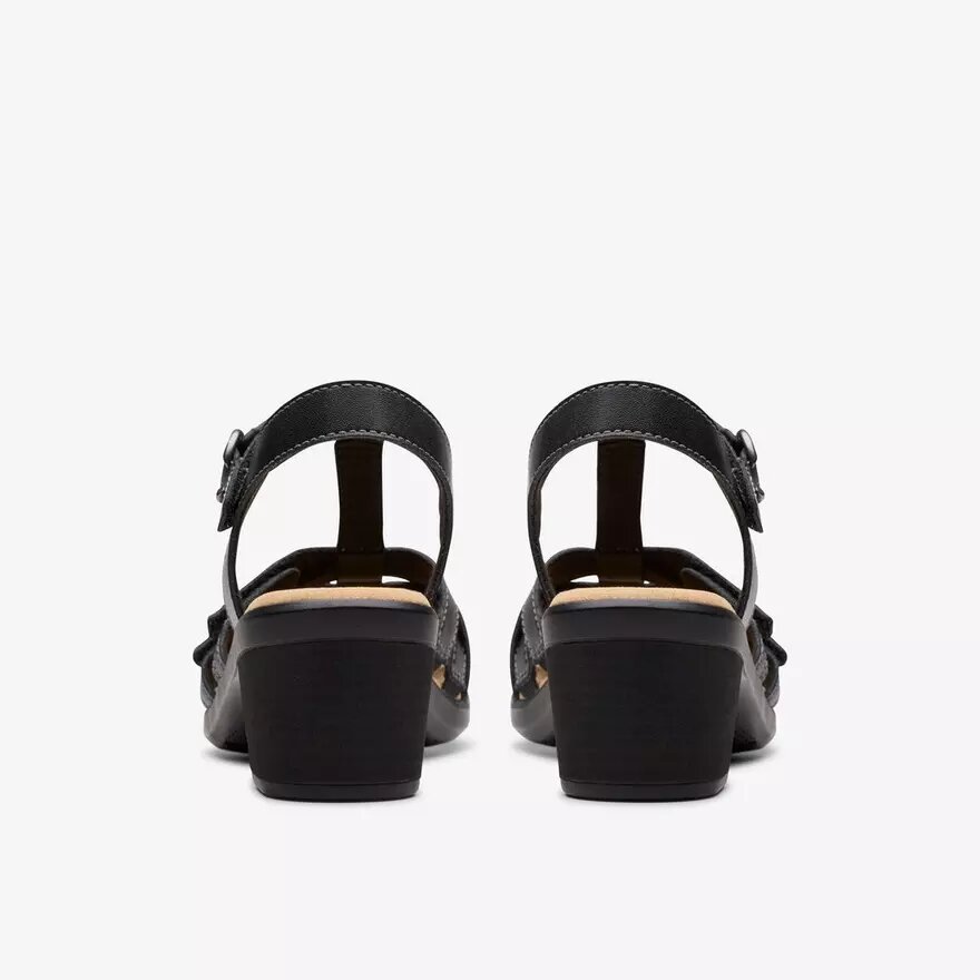 Women’s Emily 2 Rose Black Leather Heeled Sandals Women’s Emily 2 Rose Black Leather Heeled Sandals