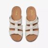 Women’s Kitly Slide Cream Leather Flat Sandals