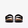 Womens Arwell Step Black Leather Flat Sandals