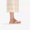 Womens Arwell Step Tan Leather Flat Sandals