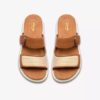 Womens Arwell Step Tan Leather Flat Sandals