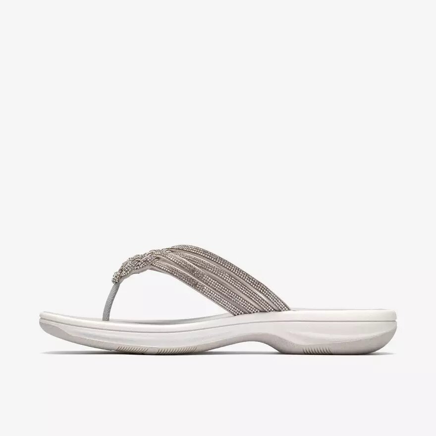 Womens Breeze Gem Silver Flip Flop Womens Breeze Gem Silver Flip Flop
