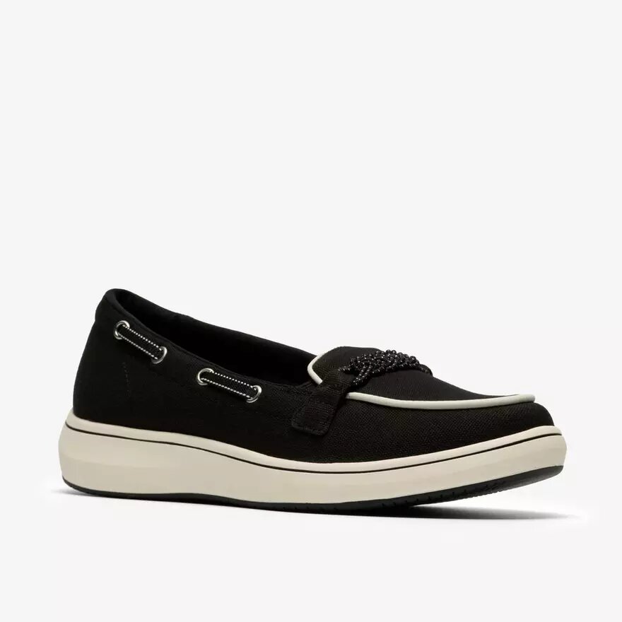 Womens Breezesky Bay Black Canvas Loafers Womens Breezesky Bay Black Canvas Loafers