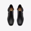 Womens Danyelle Gema Black Oily Leather Ankle Boots